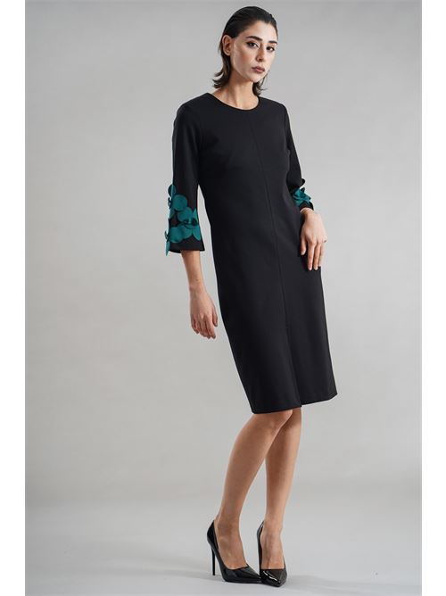 Abito punto milano GM by Gai Mattiolo | GM3567NERO/VERDE